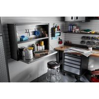 Gladiator - Chrome Garage Stool - Black - Angle