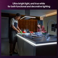Philips - Hue OmniGlow Strip Light 10 feet - White - Angle
