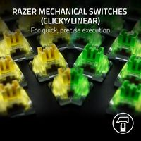Razer - BlackWidow V4 X Full Size Wired Mechanical Green Clicky Switch Gaming Keyboard with Chrom... - Angle