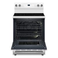 Maytag - 30-Inch Wide Electric Range With No Preheat Air Fry and Air Baking - 5.3 cu. ft. - White - Angle