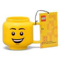 Room Copenhagen - LEGO: Classic Yellow Minifigures Happy Boy Ceramic Mug, 8.6oz - Angle