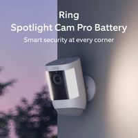 Spotlight Cam Pro, Battery with 2K Video and Ring Vision, LED Lights, Dual-Band Wifi, and 3D Moti... - Angle