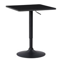 CorLiving - Square Adjustable Pedestal Dining Table - Black - Angle