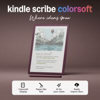 Amazon - Kindle Scribe Colorsoft 64GB (newest model), 11” paper-like color display with front lig... - Angle