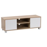 Hollywood Wood Grain TV Stand with Doors for Most TVs up to 55