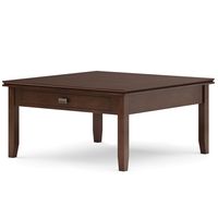 Simpli Home - Artisan Square Coffee Table - Russet Brown - Angle