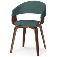 Simpli Home - Lowell Bentwood Dining Chair - Light Turquoise Blue - Angle