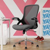 Click365 - Flip Mid-Back Mesh Office Chair - Gray - Angle