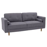 CorLiving - Mulberry 3-Seat Fabric Upholstered Modern Sofa - Gray - Angle