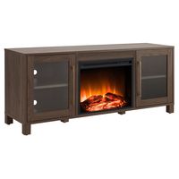 Camden&Wells - Quincy Log Fireplace TV Stand for Most TVs up to 65