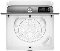 Maytag - 5.3 Cu. Ft. High Efficiency Smart Top Load Washer with Extra Power Button - White - Angle