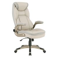 Office Star Products - Exec Bonded Lthr Office Chair - Taupe / Cocoa - Angle