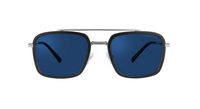 GUNNAR - Barron Computer Glasses with Blue Light Reduction, Sun Lenses - Silver - Angle