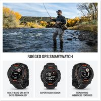 Garmin - Instinct 3 Solar GPS Smartwatch 45 mm Fiber-reinforced Polymer - Black with Black Band - Angle