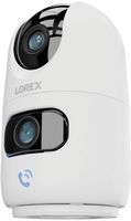 Lorex - 2K Dual-Lens Indoor Pan-Tilt Wireless Camera - White - Angle