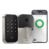 Yale - Assure Lock 2 Touch Keypad with Wi-Fi and Valdosta Lever - Satin Nickel - Angle