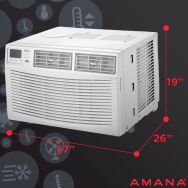 Amana - 24,000 BTU 1,500 Sq. Ft. 230230V Window-Mounted Air Conditioner with Remote Control - White - Angle