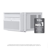 TCL - Q-Series 350 Sq. Ft. 8,000 BTU Smart Window Air Conditioner - White - Angle