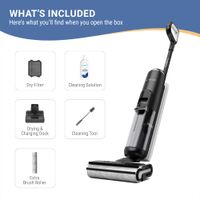 Tineco - FloorWasher Flashdry 6 Cordless Wet Dry Vacuum & Mop, Heated Drying Self-Cleaning, Hard ... - Angle