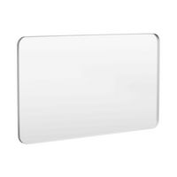 LOVMOR - Tempered Glass Rounded Rectangle Framed Wall-Mounted Bathroom Vanity Mirror - 60