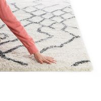 Burrow - Ridge Rug  8' x 10' - Cream & Gray - Angle