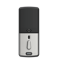 Lockly - Flex Touch Pro Retrofit Smart Lock - Satin Nickel - Angle