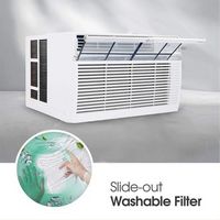 LG - 350 Sq. Ft. 8,000 BTU Window Air Conditioner with Remote - White - Angle