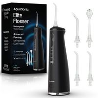 AquaSonic - Elite - Portable Cordless Water Flosser - 4 Modes, 8 Pressure Settings, 4 Tips, 300ml... - Angle