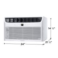 Frigidaire - 115V 10,000 BTU 450 Sq. Ft. Smart In Wall Air Conditioner with Remote - White - Angle