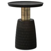 Simpli Home - Breanna Side Table - Black, Gold - Angle