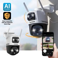 Defender - AI POWERED Guard Pro 3K PLUS Dual Lens PTZ Wi-Fi 6 Plug-in Security Camera - White - Angle