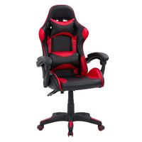 CorLiving - Ravagers Gaming Chair - Black and Red - Angle