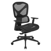 OSP Home Furnishings - High Back Mesh Back Manager’s Chair with Self-Adjusting Lumbar Support and... - Angle