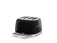 SMEG - TSF03 4-Slice Wide-Slot Toaster - Black - Angle