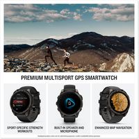 Garmin - fēnix 8 AMOLED Sapphire GPS Smartwatch 47mm Fiber-reinforced polymer - Carbon Gray DLC T... - Angle
