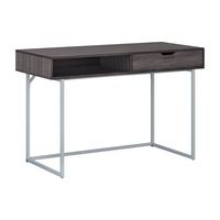 CorLiving - Auston 1-Drawer Desk - Gray - Angle