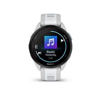 Garmin - Forerunner 165 Music GPS Smartwatch 43 mm Fiber-Reinforced Polymer - Gray/Whitestone - Angle