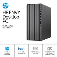 HP - Envy Desktop - Intel Core i5 - 12GB Memory - 1TB SSD - Black - Angle