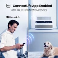 Hisense - 10,000 BTU UltraSlim Window Air Conditioner with Inverter Technology & Easy Installatio... - Angle