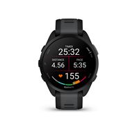 Garmin - Forerunner 165 GPS Smartwatch 43 mm Fiber-Reinforced Polymer - Black/Slate Gray - Angle