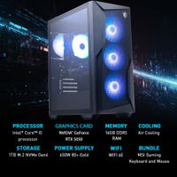 MSI - Codex R2 Gaming Desktop - Intel i5-14400F - 16GB Memory - NVIDIA GeForce RTX 5050 - 1TB SSD... - Angle