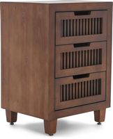 Adore Decor - Sawyer 3-Drawer Cabinet - Brown - Angle