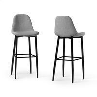 Simpli Home - Laurel Bar Stool (Set of 2) - Slate Grey - Angle