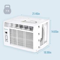 Keystone - 650 Sq. Ft 14,500 BTU Window Air Conditioner - White - Angle