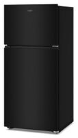 Whirlpool - 28 in. Wide 14.3 cu. ft. Top-Freezer Refrigerator with Total Coverage Cooling - Black - Angle