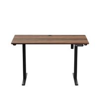 HUANUO - Extra Large Adjustable Standing Desk - 63″ x 28″ - Walnut - Angle