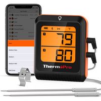 ThermoPro - Bluetooth Dual Probe Digital Meat Thermometer - Black - Angle