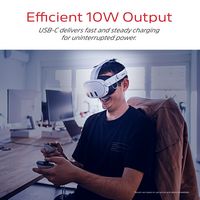 Energizer - Battery Power Pack for Oculus Quest 2/3/3s, Original & Elite Strap, 3000mAh, USB C Fa... - Angle