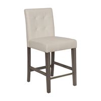 CorLiving - Leila Counter Height Barstool - White - Angle