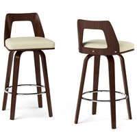 Simpli Home - Ellison Bentwood Bar Stool (Set of 2) - Cream - Angle